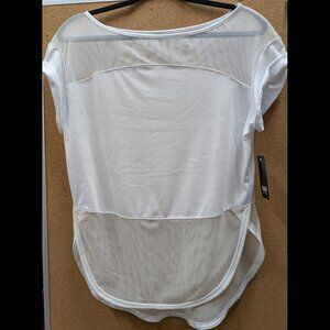 Bloch White Mesh Panel T-Shirt Top